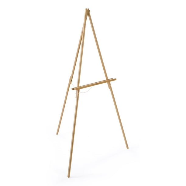 Displays2go Set of 2, Wooden FloorStanding Art Easel for Displaying