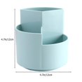 thumbnail image 2 of Rotating Pen Holder Plastic Pen Pot for Desktop Storage 3-Compartment Holder, 2 of 4