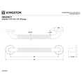 thumbnail image 2 of Kingston Brass GB1416CT Made To Match 16-Inch x 1-1/4-Inch O.D. Stainless Steel Grab Bar in Brushed, 2 of 5
