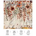 thumbnail image 5 of Thanksgiving Pumpkin Bed Skirt Queen Size 18 Inch Drop, Eucalyptus Leaves Flowers Retro Texture Wrap Around Dust Ruffle Bedskirts, Wrinkle & Fade Resistant Easy Fit Bedskirt with Adjustable Elastic, 5 of 8
