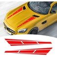 thumbnail image 1 of (2Pcs Rouge) Voiture Rayé Capot Autocollant Modification Vinyle Voiture de Course Bande Graphique Corps Autocollant Accessoires Extérieurs Universels Autocollants pour Tous les Véhicules Tout-Terrain de Camion de Voiture, 1 of 5