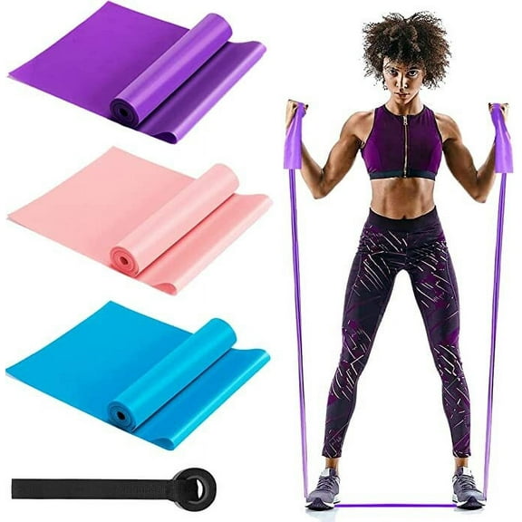 MMTX Theraband Fitness Band Long Fitness Bands Resistance Elastic Resistance Bands Thera Bands with 3 Resistance Levels, Strength Training, Sports, Pilates, Yoga, Strength Training for Women Men