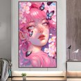 thumbnail image 1 of Cuadros Decorativos 5D bricolaje redondo completo taladro parcial AB diamante pintura mariposa chica decoración del hogar Wdftyju de costura negro 4 estilos, 1 of 8
