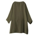 thumbnail image 4 of 2025 Women's Summer Cotton-Linen Colorblock Sleeve Collar Button-Down Blouse | Casual Top, 4 of 9