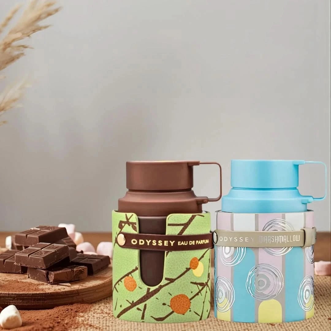 Odyssey Dubai Chocolat & Odyssey Marshmallow Eau de Parfum Sprays 100ml (3.4oz) by Armaf (Bundle)