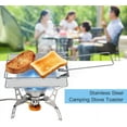 thumbnail image 3 of NeunWolken Foldable Stainless Steel Camping Toaster, Portable with Mesh Net, 3 of 4