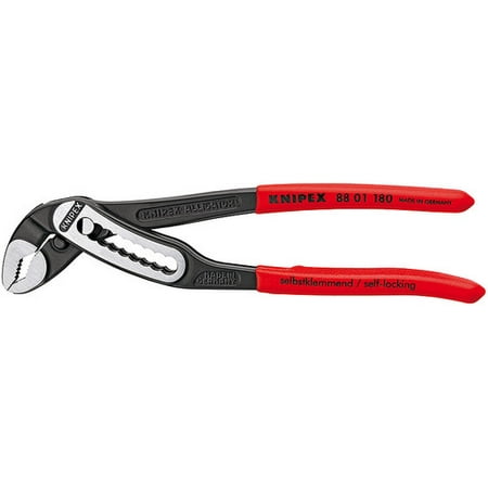 

Knipex 8801180SBA Alligator Degrees Water Pump Pliers With Non-Slip Plastic Coating 7 1/4 In