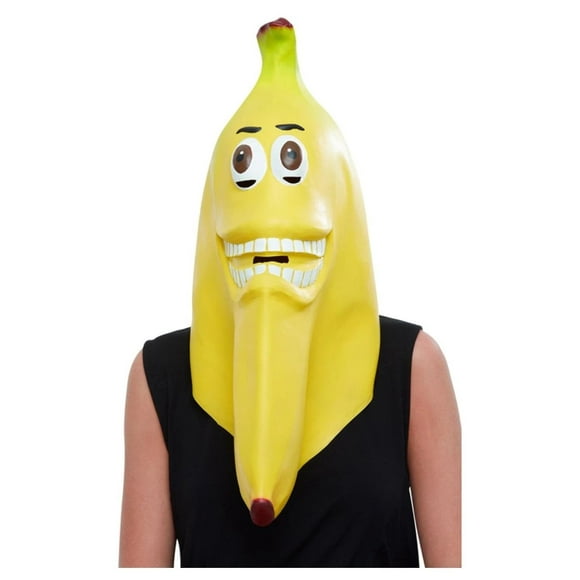 Smiffys Jaune Banane Pleine Tête Masque en Latex Halloween Accessoire de Costume