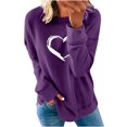 thumbnail image 2 of 2023 Mode pour Femmes Sweatshirt 50% de Rabais Mode Women Casual Imprimé Col Rond Long Sleeve Chemisier Pullover Tops, 2 of 6