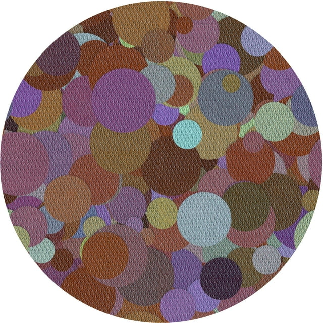 Ahgly Company Machine Washable Indoor Square Transitional Rose Dust Purple Area Rugs, 3' Square