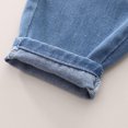 thumbnail image 6 of Edvintorg Kids Gentleman Outfit Cute Cartoons Printed Long Sleeve Button Down Shirt + Denim Pants Set for Boys Girls Two-Piece Set Children's Costume, 6 of 6