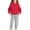 Red&Gray, variant on Girls Sweatsuits 2 Piece Fall Winter Cotton Fleece Warm Outfits 1-15Y Pullover Hoodie and Jogger Pants Set (7-8 Years, Navy&Gray)