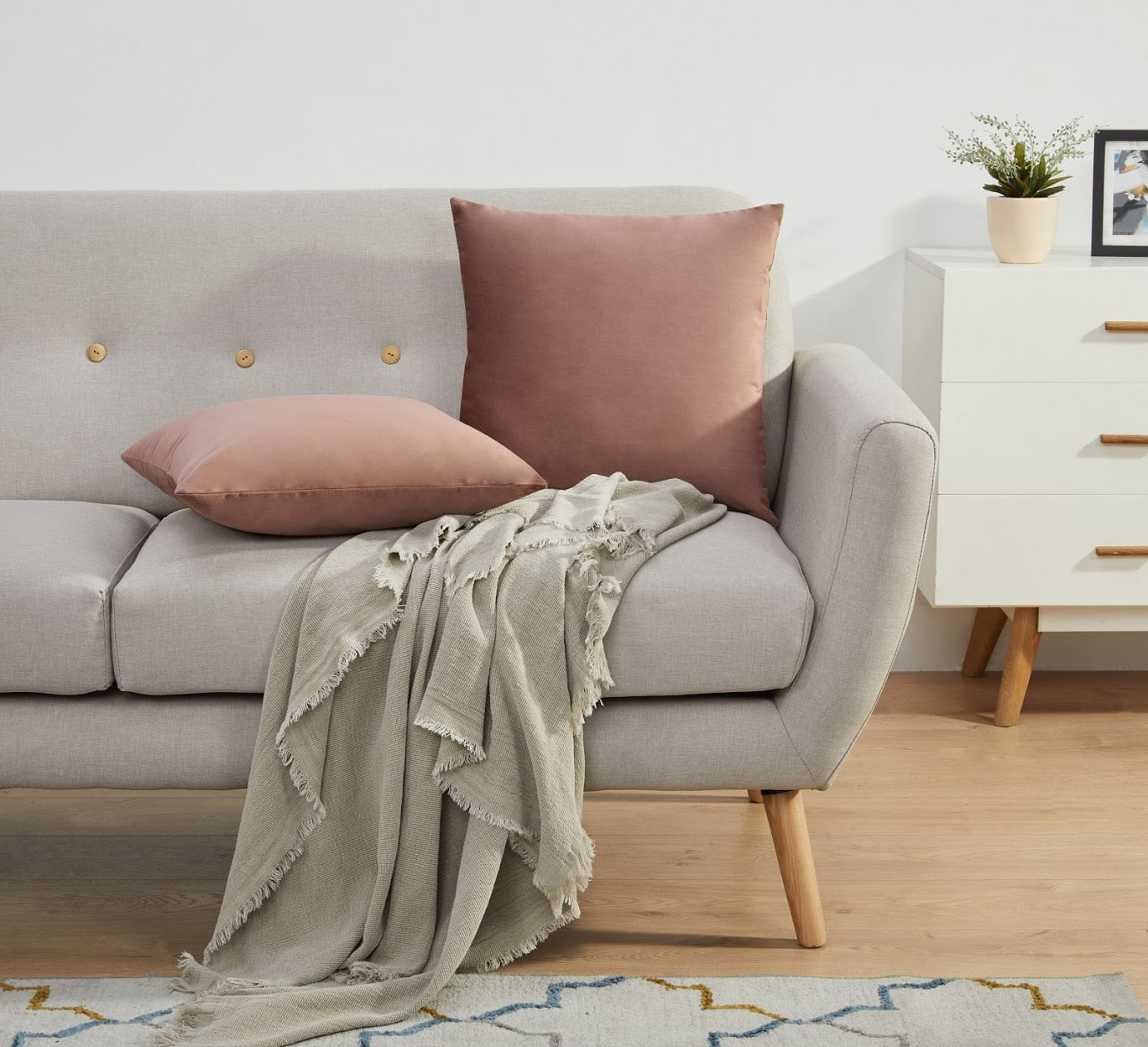 A&D Home Pomona Blush Throw Pillow (Set of 2)