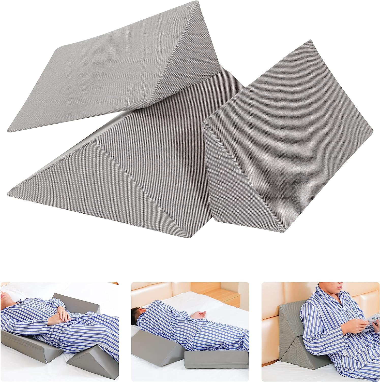 Sleeping Bed Wedge Pillow by Fanwer for Support and Body Position