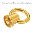thumbnail image 5 of Uxcell 33lbs Load 1.14"x1.38" M10 Thread Ring Shape Female Loop Eye Nut Lamp Chandelier Gold Tone 2 Pack, 5 of 5