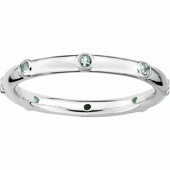 Aquamarine Sterling Silver Ring