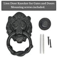 thumbnail image 2 of Antique Lion Head Door Knocker, 2 of 2