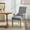 Light Grey, variant on PU Leather Dining Chair with Arms, Upholstered Tufted High Back Dining Room Chairs, Accent Armchair with Solid Wood Leg and Nailhead Trim, Kitchen Dining Living Room, Coffee