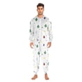thumbnail image 2 of 1 Piece Adult Onesie Pajamas Cozy & Loose-Fit Sleepsuit Loungewear with Pockets Cute Christmas-themed Background XX-Large, 2 of 7