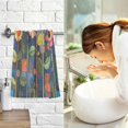 thumbnail image 7 of Yayeee 2 Pack Hand Towels for Bathroom 100% Cotton 16" x 28" Soft Absorbent Kitchen Towel, Blue Colorful Flowers, 7 of 7
