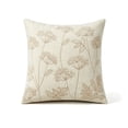 thumbnail image 2 of TTJ Wildflower Embroidery Throw Pillow Covers,18x18 Inch Floral Decorative Cushion Case,Chenille Flower Pillowcase for Farmhouse Rustic Sofa Couch Bed Living Room Home Decor(Beige), 2 of 6