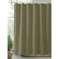thumbnail image 3 of Sage Green Waterproof Fabric Shower Curtain, Brown Solid Color Simple Abstract Shower Curtain for Bathroom Curtains Bathtubs Hotel Washable Shower Curtains with 12 Hooks Extra Long 72x96, 3 of 6