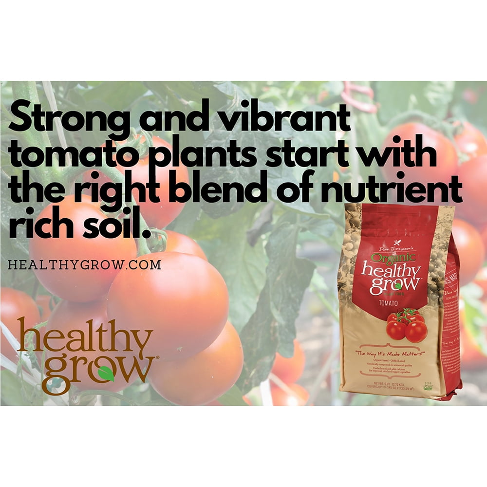 Organic Healthy Grow Tomato Garden Plant Food Fertilizer 3-3-6 Formula, 3 lb Bag