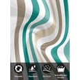 thumbnail image 7 of Teal Brown Stripe Cloth Napkins Set of 8 Reusable Dinner Napkins, Gradient Geometric Vertical Striped Cocktail Napkin Washable Table Napkins for Wedding/Holiday Party/Baby Shower 20"x20", 7 of 7