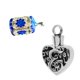 thumbnail image 1 of Locket Colgante de perfume de aceite esencial Color azul Cremación Cenizas cineraria cineraria cineraria Locket para papá á Pet Memory Tono plateado, 1 of 9