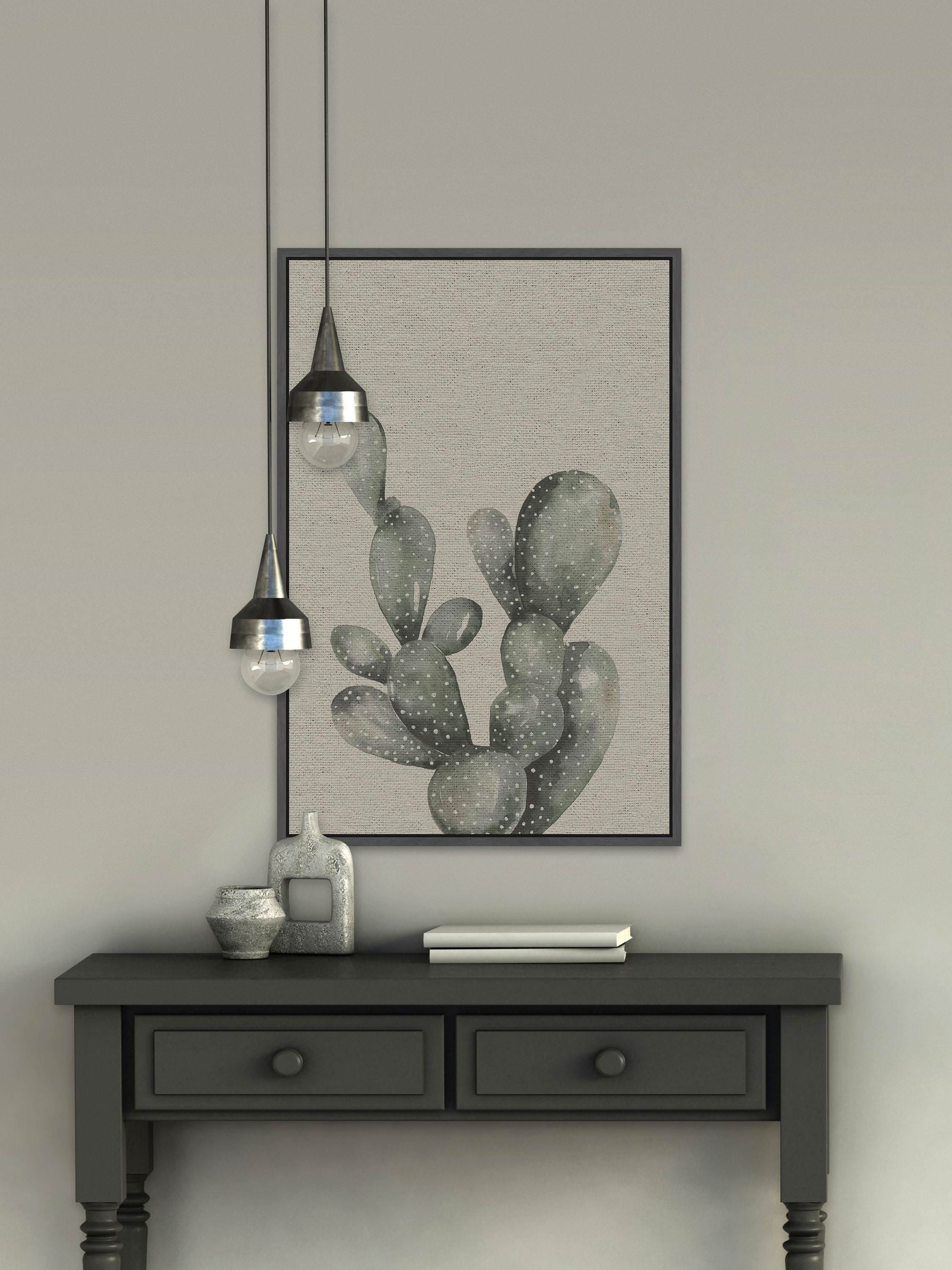 Prickly Cacti II Floater Framed Painting Print on Canvas