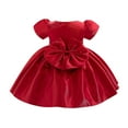 thumbnail image 3 of Fshinging Dresses For Girls Bowknot Wedding Bridesmaid Birthday Party Pageant Baptism Princess Gift Dress Size 12-18 Months, 3 of 5