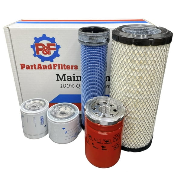 P&F Filter Kit for Kubota SVL75, SVL75-2 HST Loaders SN 26157 & Below