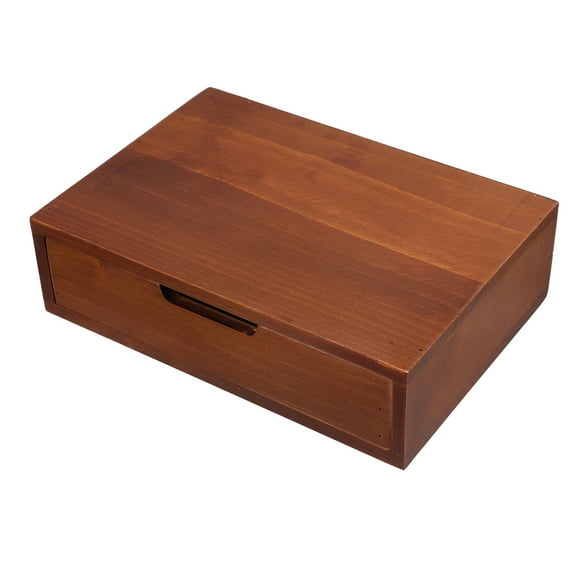 IBASETOY Wooden Desktop Storage Box with Drawer for Home Office Desktop Organizer