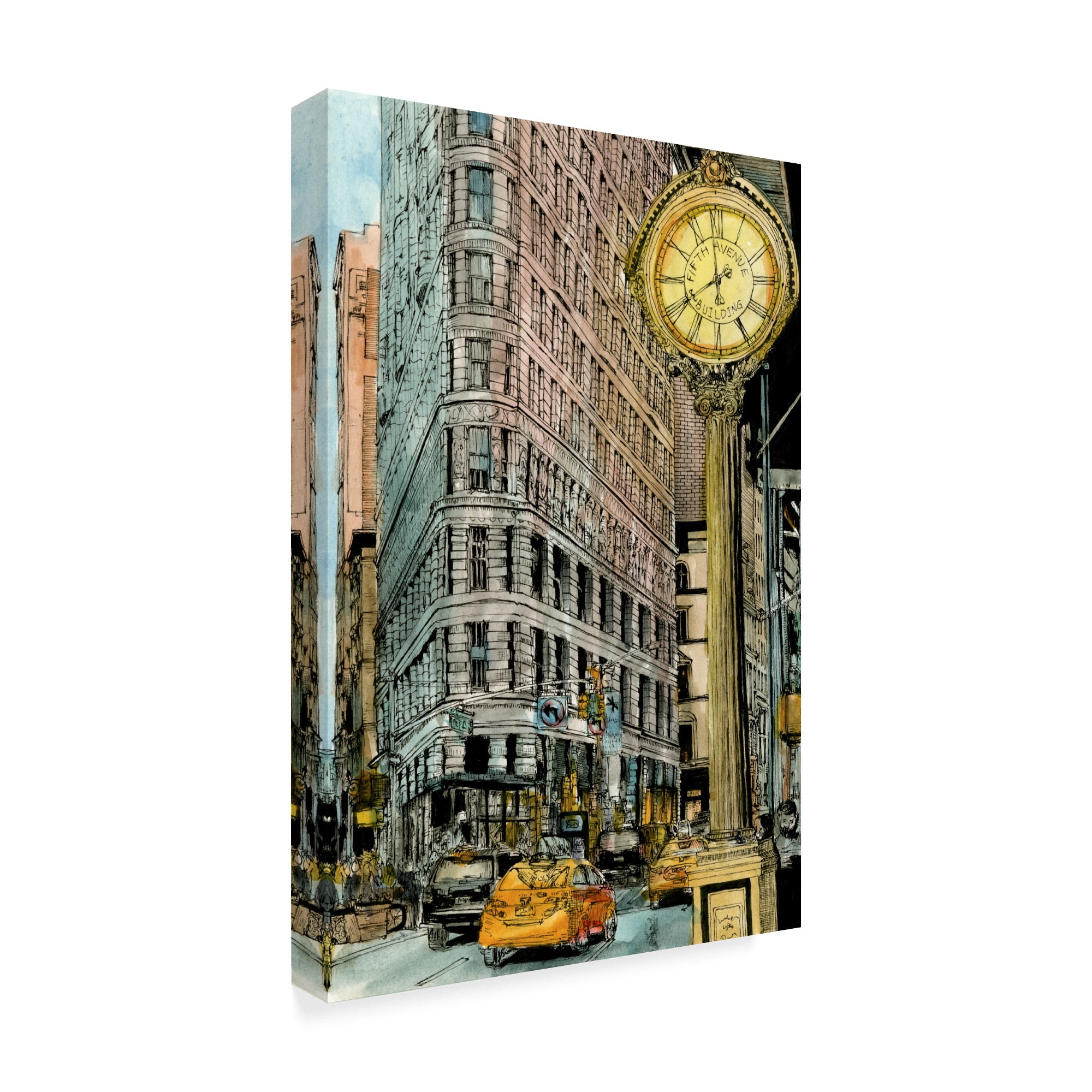 Trademark Fine Art 'City Scene VII' Canvas Art by Melissa Wang