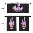 thumbnail image 4 of LALILO Kitchen Curtains and Valances Set of 3 36" Purple Window Treatment Tiers for Window Decor, 4 of 5