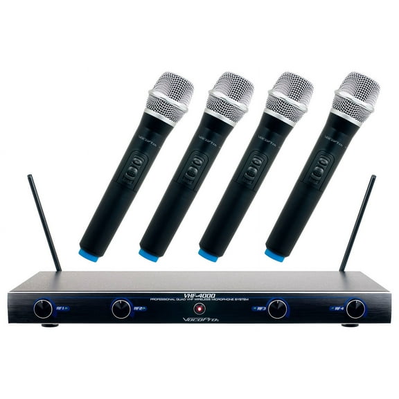 VHF-4000-1 - Professional Quad VHF Wireless Microphones System