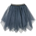 thumbnail image 1 of Wenchoice Gray Glitter Uneven Cut Tutu Skirt Girl'S M(3Y-4Y), 1 of 1