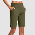 thumbnail image 2 of Mitankcoo Women's Stretch Comfy Bermuda Shorts - Athletic Workout Yoga Shorts for Summer, 2 of 6