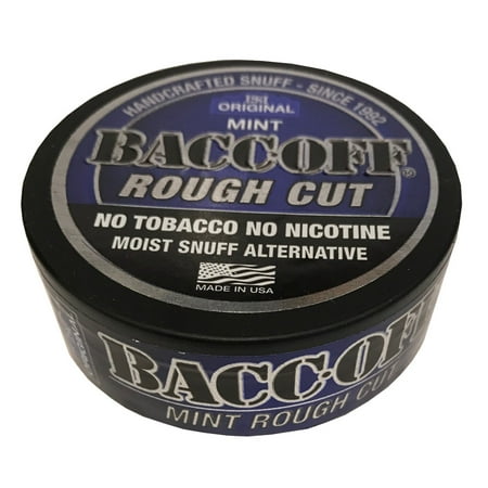 Bacc Off Classic Mint Rough cut - Smokeless Tobacco Snuff Alternative - No Tobacco & No