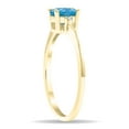 thumbnail image 2 of SZUL Women's Oval Shaped Blue Topaz and Diamond Classic Band in 10K Yellow Gold, 2 of 5