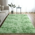 thumbnail image 2 of YJ.GWL Soft Fluffy Area Rugs Tie-Dye Shaggy Rug Colorful Plush Carpet for Bedroom Living Room Kids Home Decor Fuzzy Carpets,4'x6',Green, 2 of 6