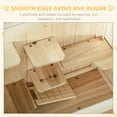 thumbnail image 3 of 3-Tier Wooden Hamster Cage with Openable Top, Door, Shelf, Natural Wood, 3 of 9