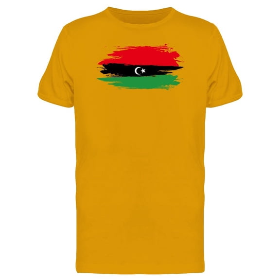 Brush Stroke Flag Of Libya Tee Men's -Image by Shutterstock
