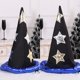 thumbnail image 4 of Delicado sombrero de Halloween con sombrero de bruja de estrella y luna, sombrero de mago para actividades al aire libre, 4 of 5