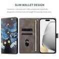 thumbnail image 3 of Colorful Painted Wallet Phone Case for Google Pixel 10 / Pixel 10 Pro 6.3" , PU Leather Flip Folio Cover With Card Slots, Magnetic Closure, Kickstand, Shockproof Protective Phone Case,Kitten, 3 of 10