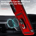 thumbnail image 2 of for Samsung Galaxy A34 5G Case with Slide Camera Cover HD Screen Protector [ Grade 16ft. Drop Tested]  Ring Holder Kickstand Protective Phone Case for Samsung Galaxy A34 5G, Red, 2 of 16
