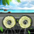 thumbnail image 2 of Portable 5V Dual-Head Car Fan with 360 Degree Rotation - Auto Cooling and Desk Fan - USB Powered - 3 Speeds SHAR, 2 of 5