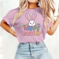 thumbnail image 3 of Camisetas de Manga Larga de las Mujeres Pascua Impreso Suelto Cuello Redondo Camiseta de Manga Corta, Camisetas de Manga Larga para las Mujeres de Uso Diario Casual, 3 of 5