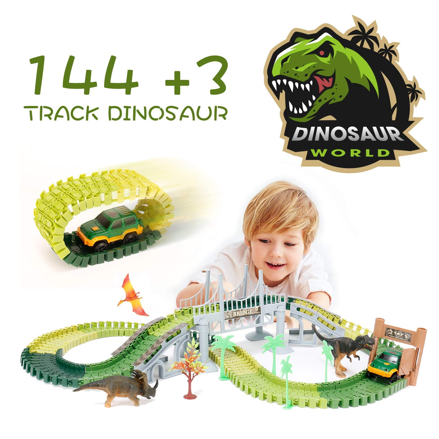 dinosaur race track walmart
