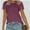 Purple, variant on Womens Summer Casual Short Sleeve Tunics Tops Crew Neck Blouses Dressy Basic Shirts